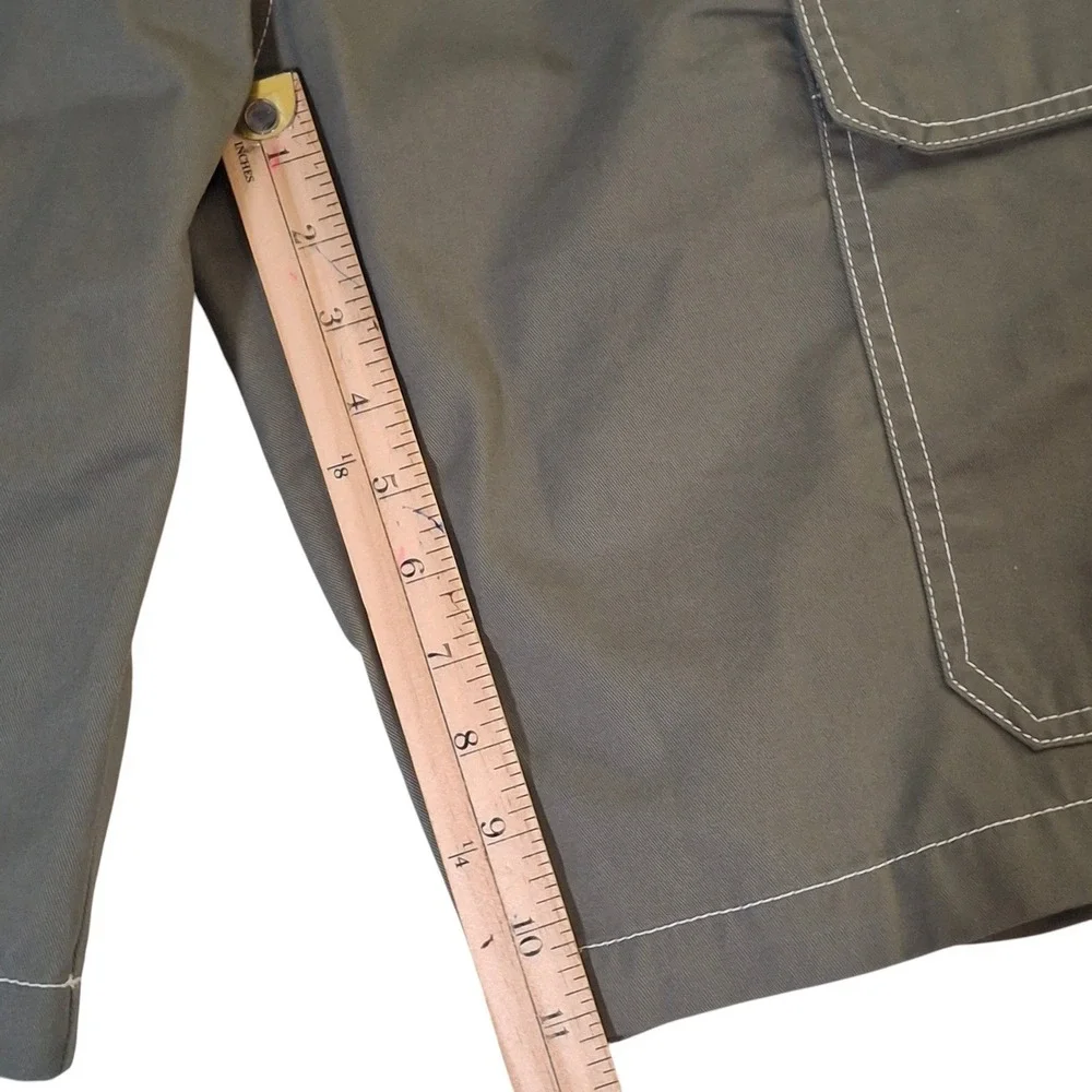 True Religion Cargo Shorts Men's 30 Kalamata Olive Green Contrast Stitch 11